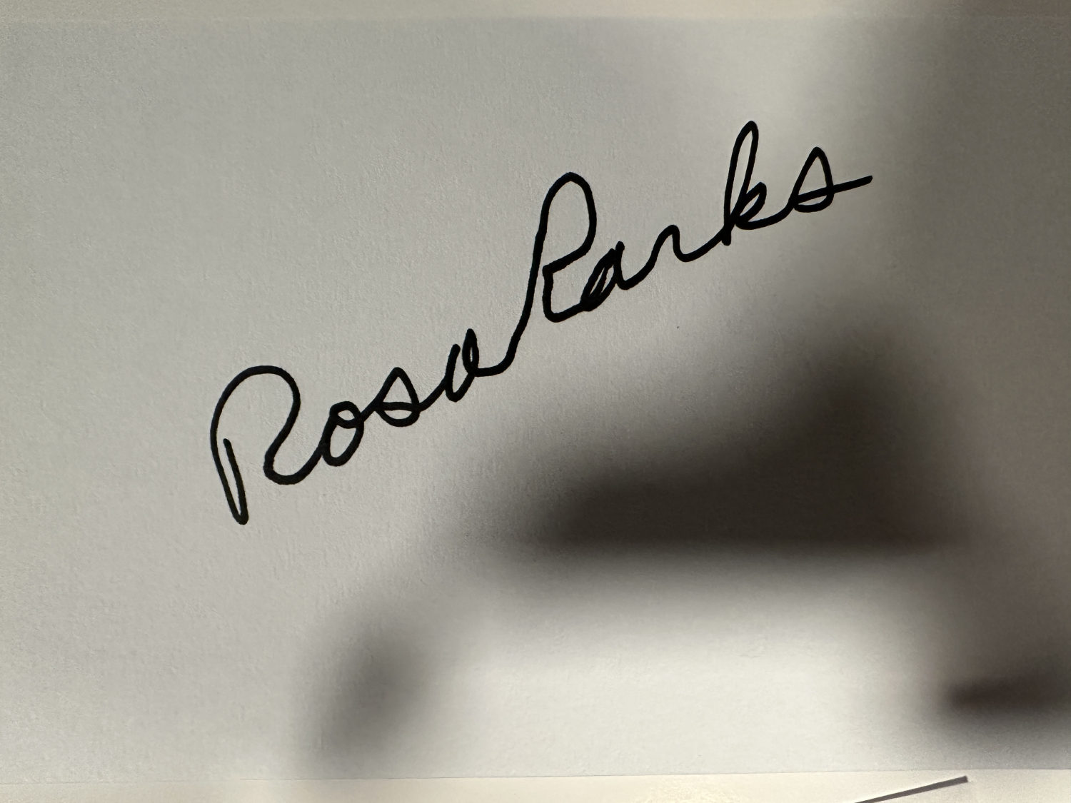 Rosa Parks Autographed Card 