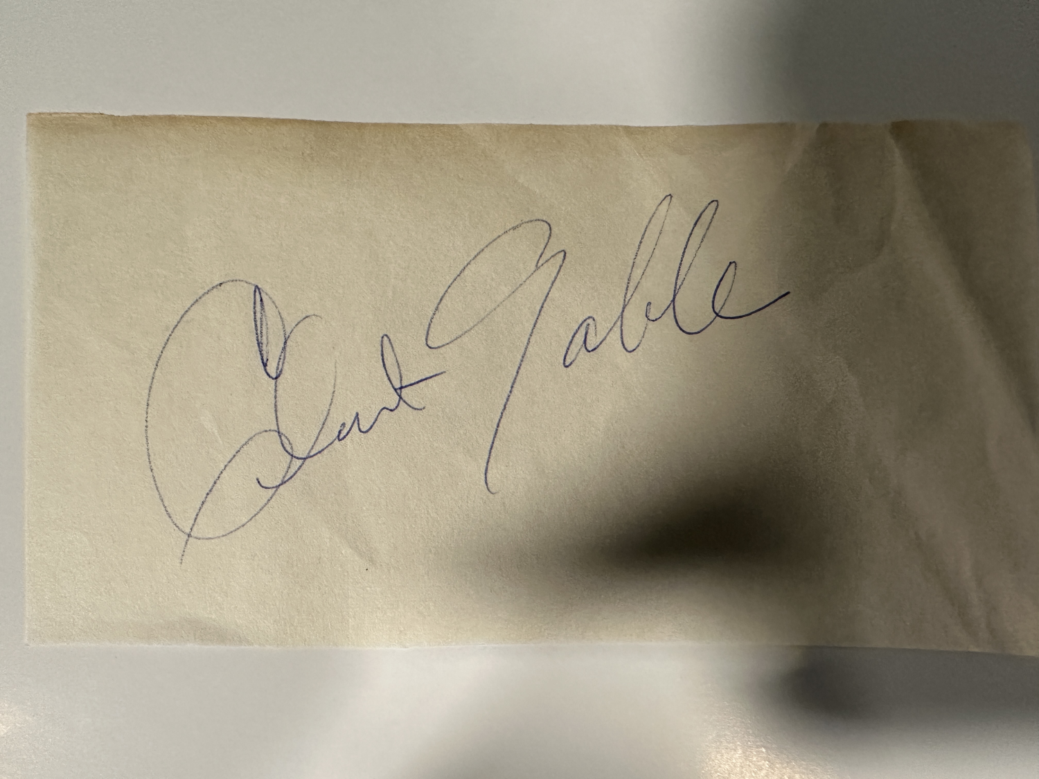 Clark Gable Cut Autograph