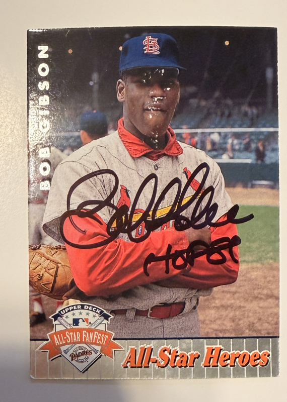 Bob Gibson Autographed CARD