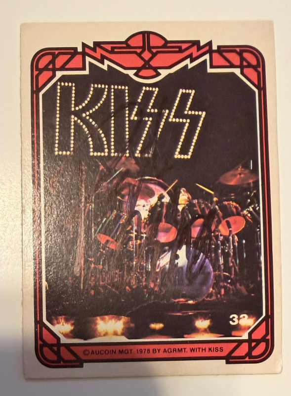 Peter Criss Autographed CARD