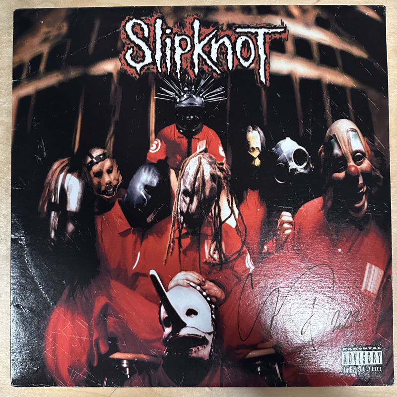 Slipknot (1999 Slime Green Vinyl) Autographed in 2022 By Corey Taylor!!