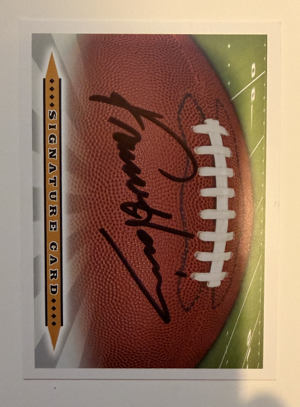 Franco Harris AUTOGRAPHED Card