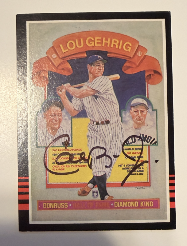 Cal Ripken Jr Autographed Card