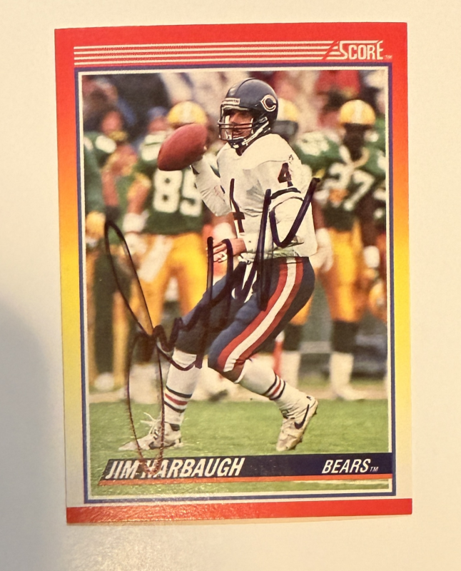 Jim Harbaugh Autographed CARD
