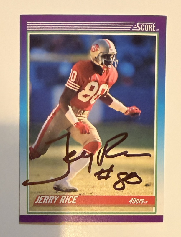 Jerry Rice Autographed Card