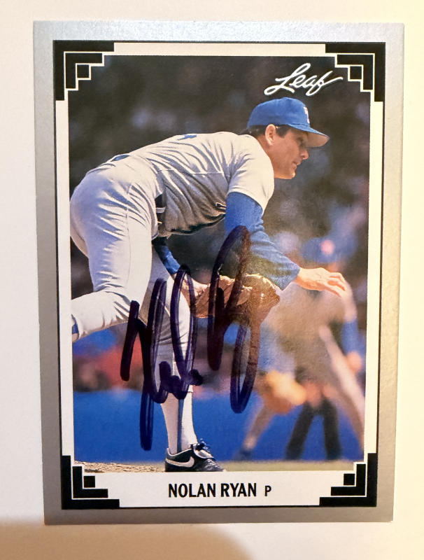 Nolan Ryan Autographed Card