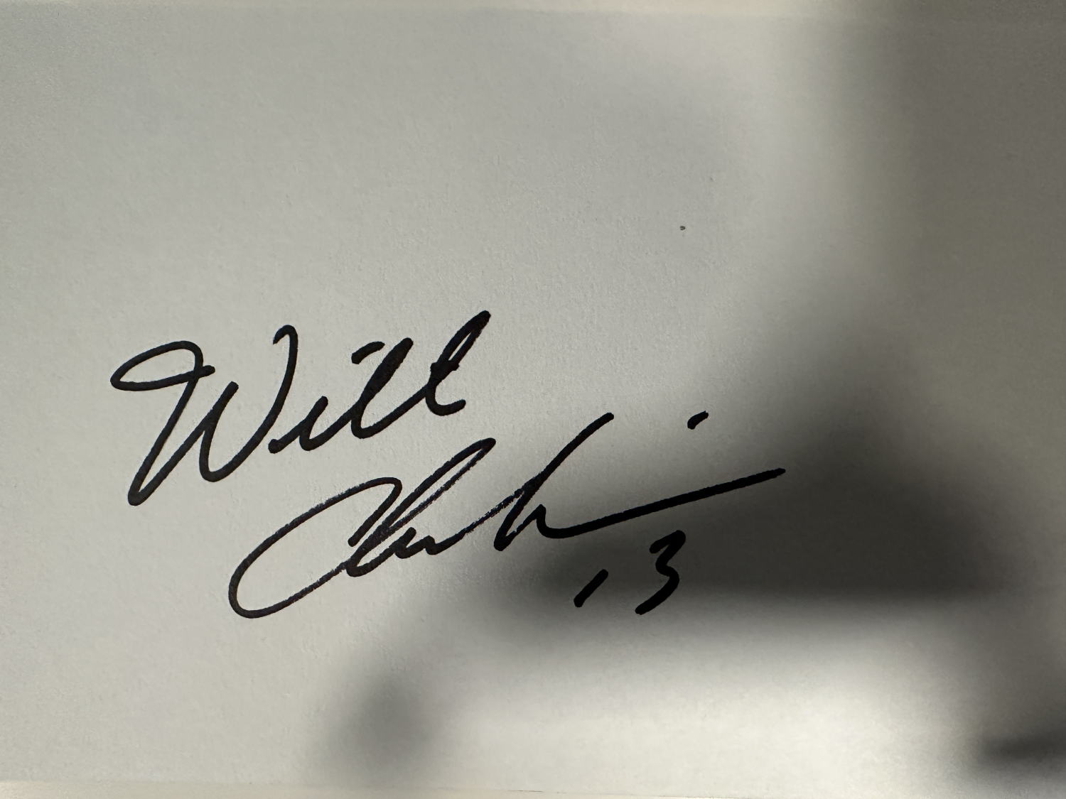 Wilt Chamberlain Autographed CARD 