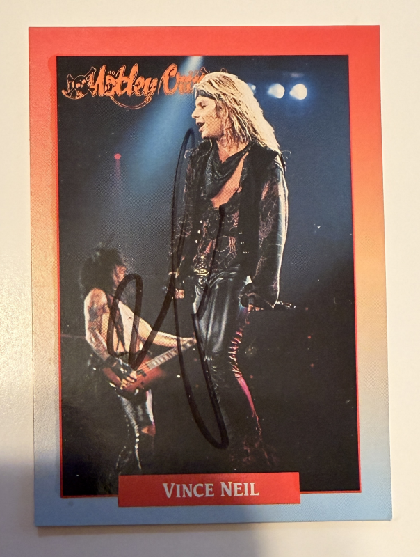 Vince Neil AUTOGRAPHED Card