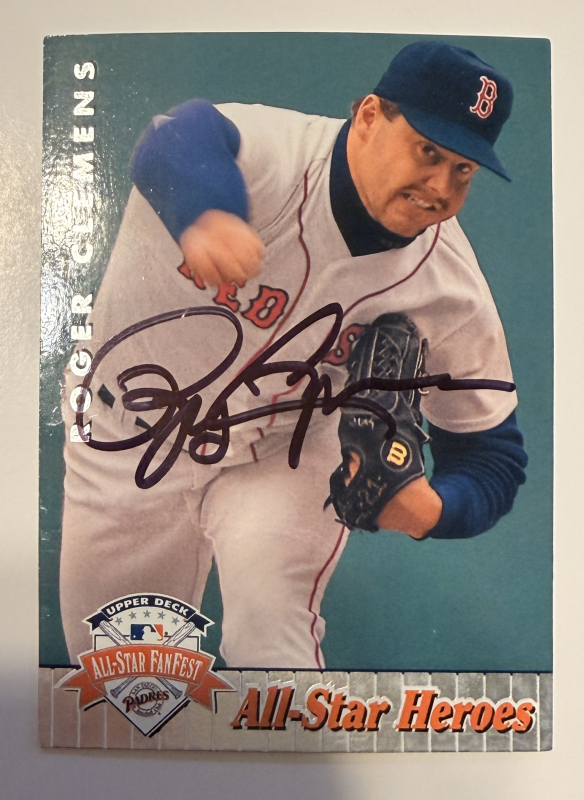Roger Clemens Autographed Card