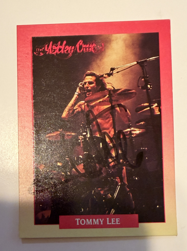 Tommy Lee Autographed CARD