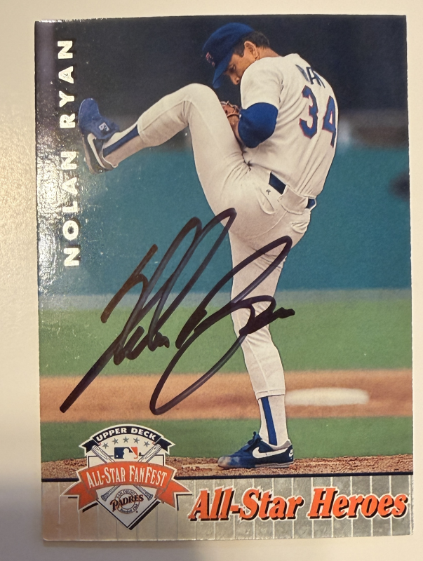 Nolan Ryan Autographed Card