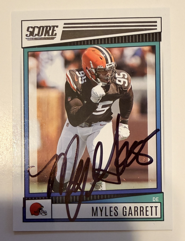 Myles Garrett Autographed Card