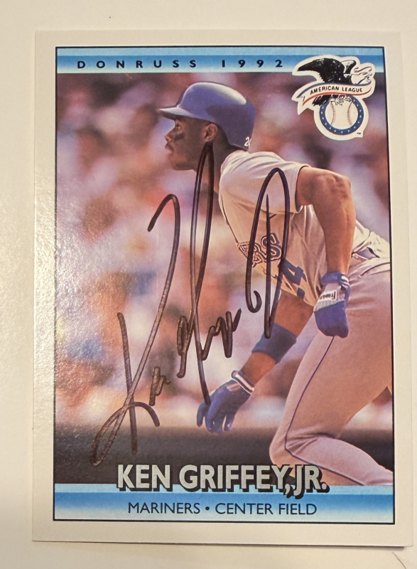 Ken Griffey Jr Autographed Card