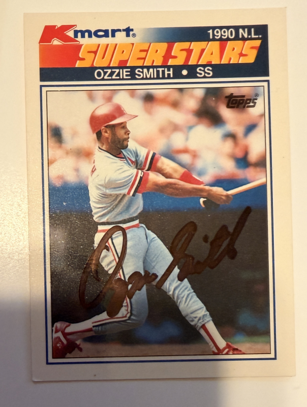 Ozzie Smith Autographed CARD