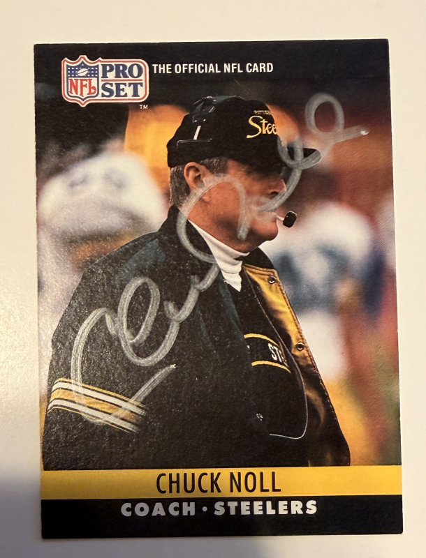 Chuck Noll Autographed Card