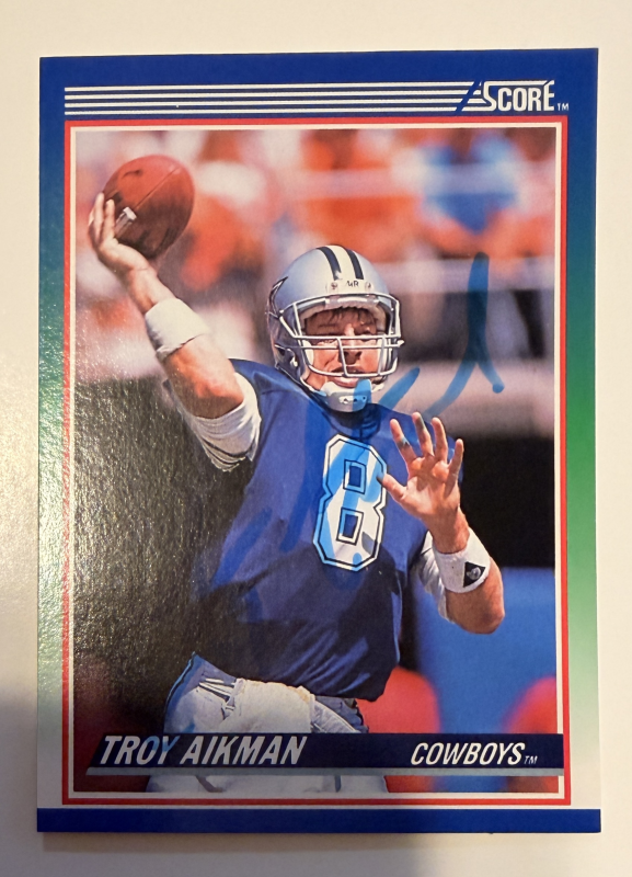 Troy Aikman Autographed CARD
