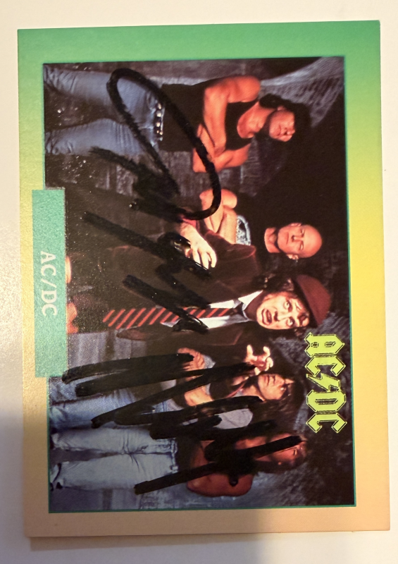Angus Young Autographed CARD