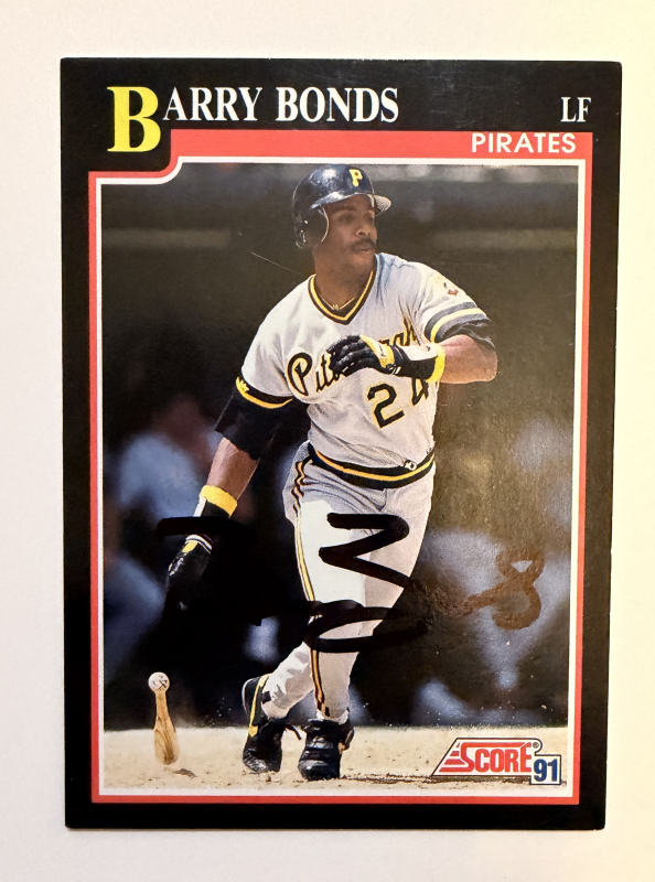 Barry Bonds Autographed Card