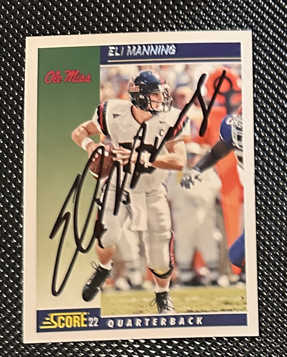 Eli Manning Autographed Card 