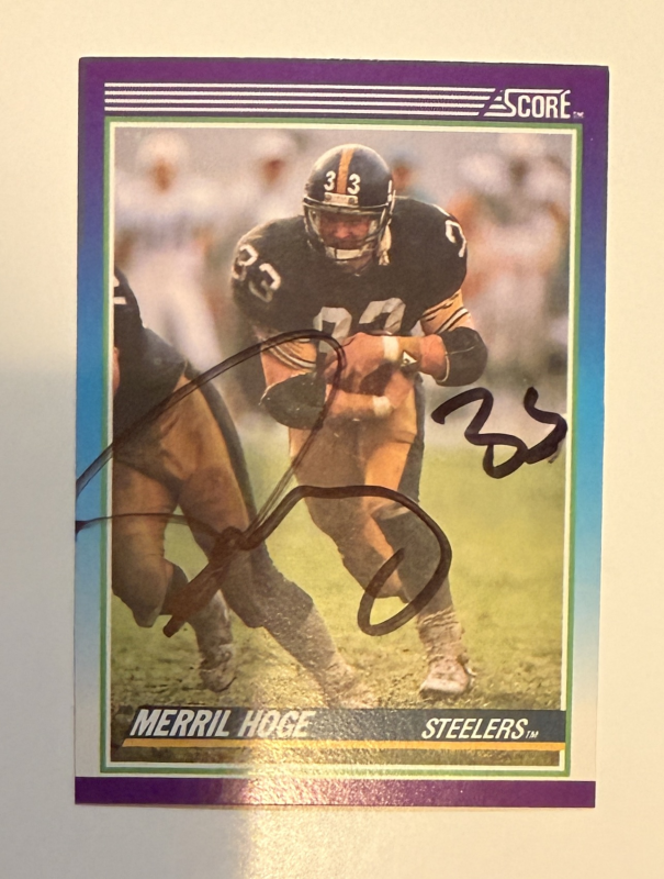 Merril Hoge Autographed Card