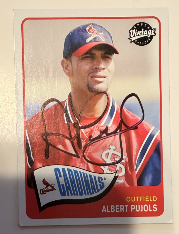 Albert Pujols Autographed CARD
