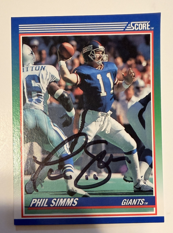 Phil Simms Autographed Card