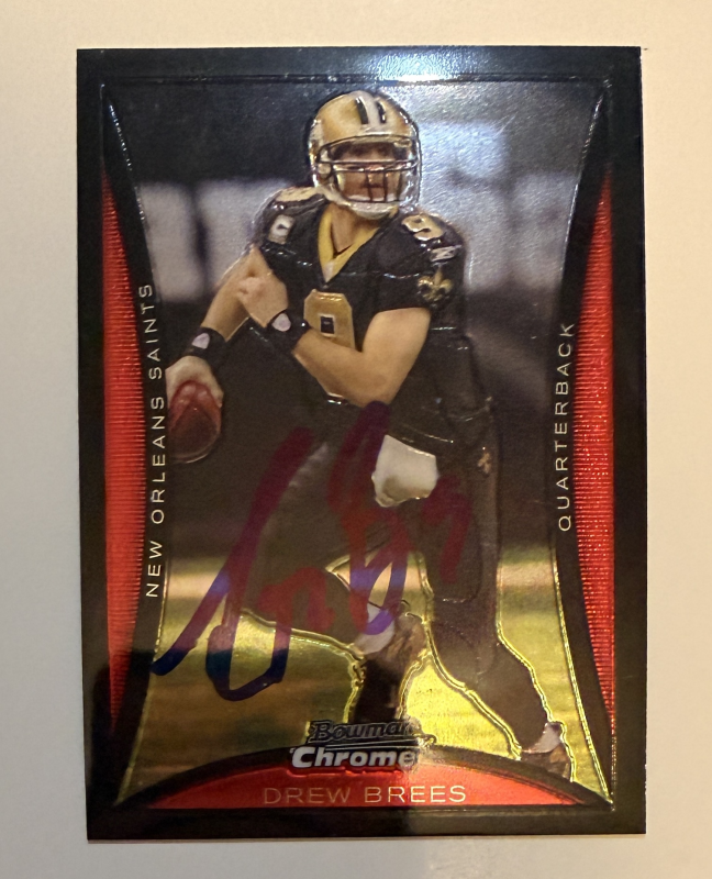 Drew Brees Autographed CARD