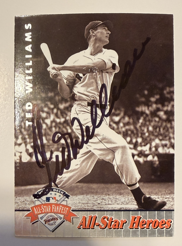 Ted Williams Autographed CARD