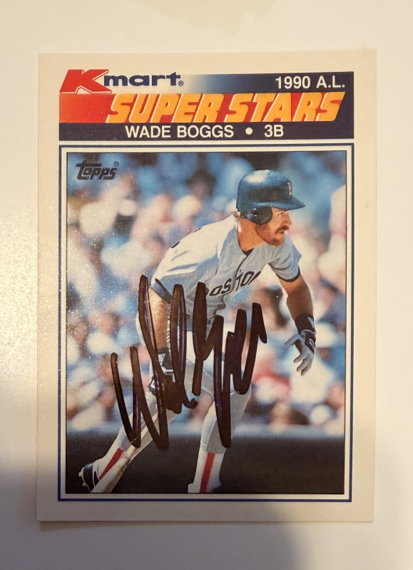 Wade Boggs Autographed Card