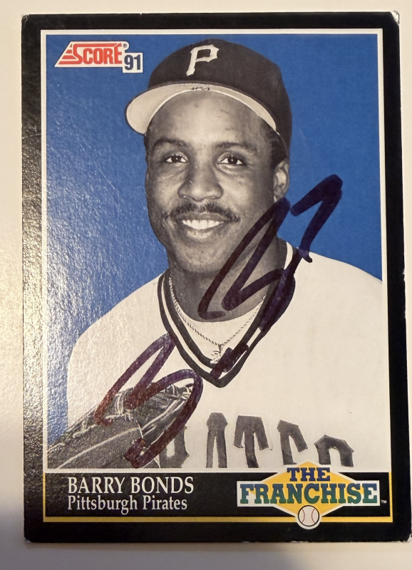 Barry Bonds Autographed Card