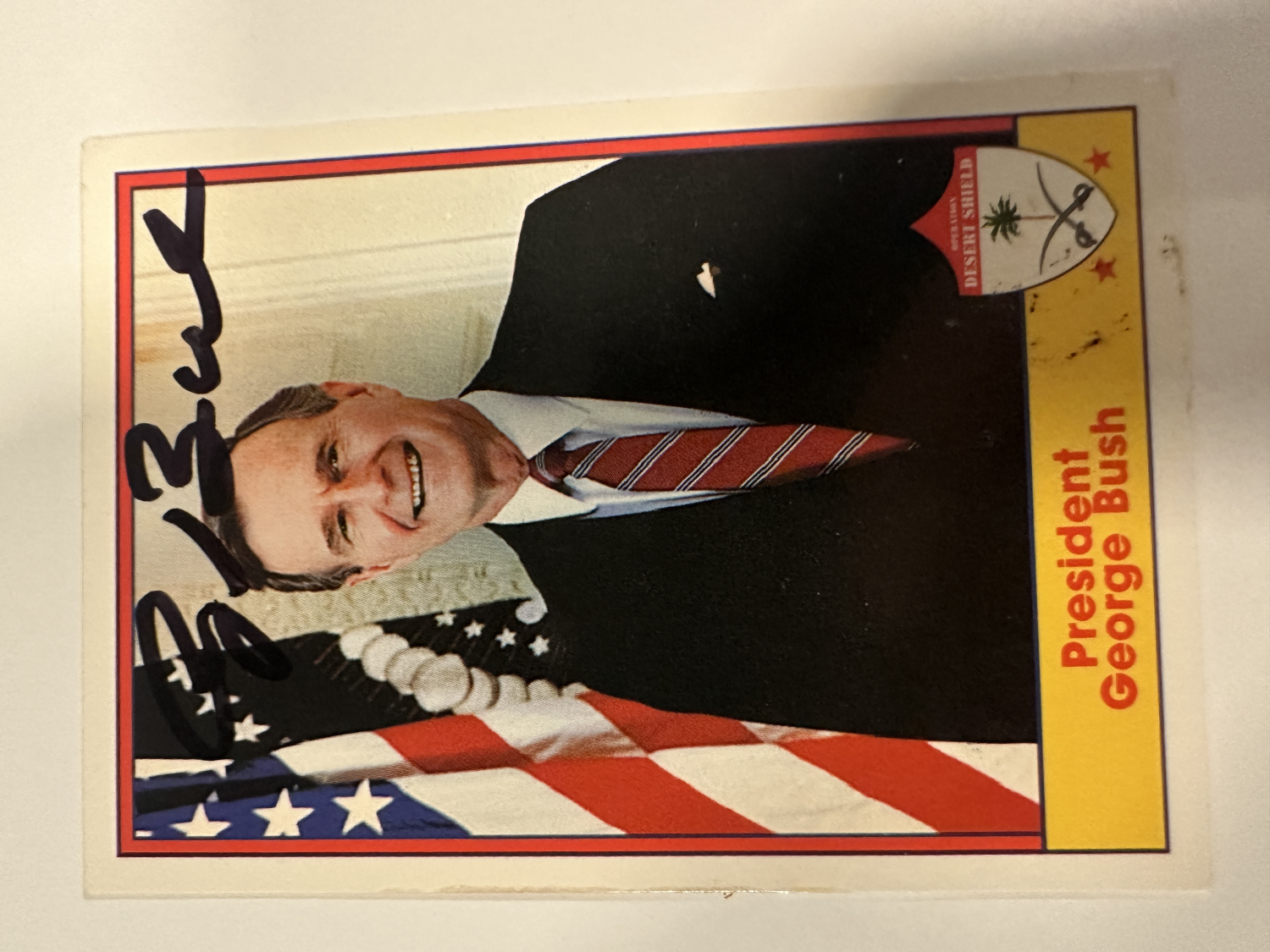 George Bush Autographed CARD 