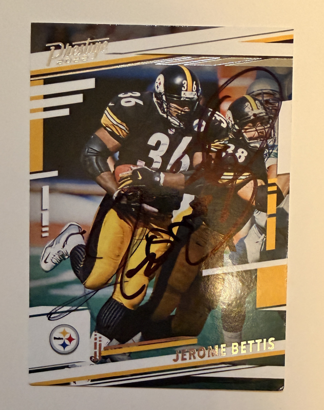 Jerome Bettis Autographed Card
