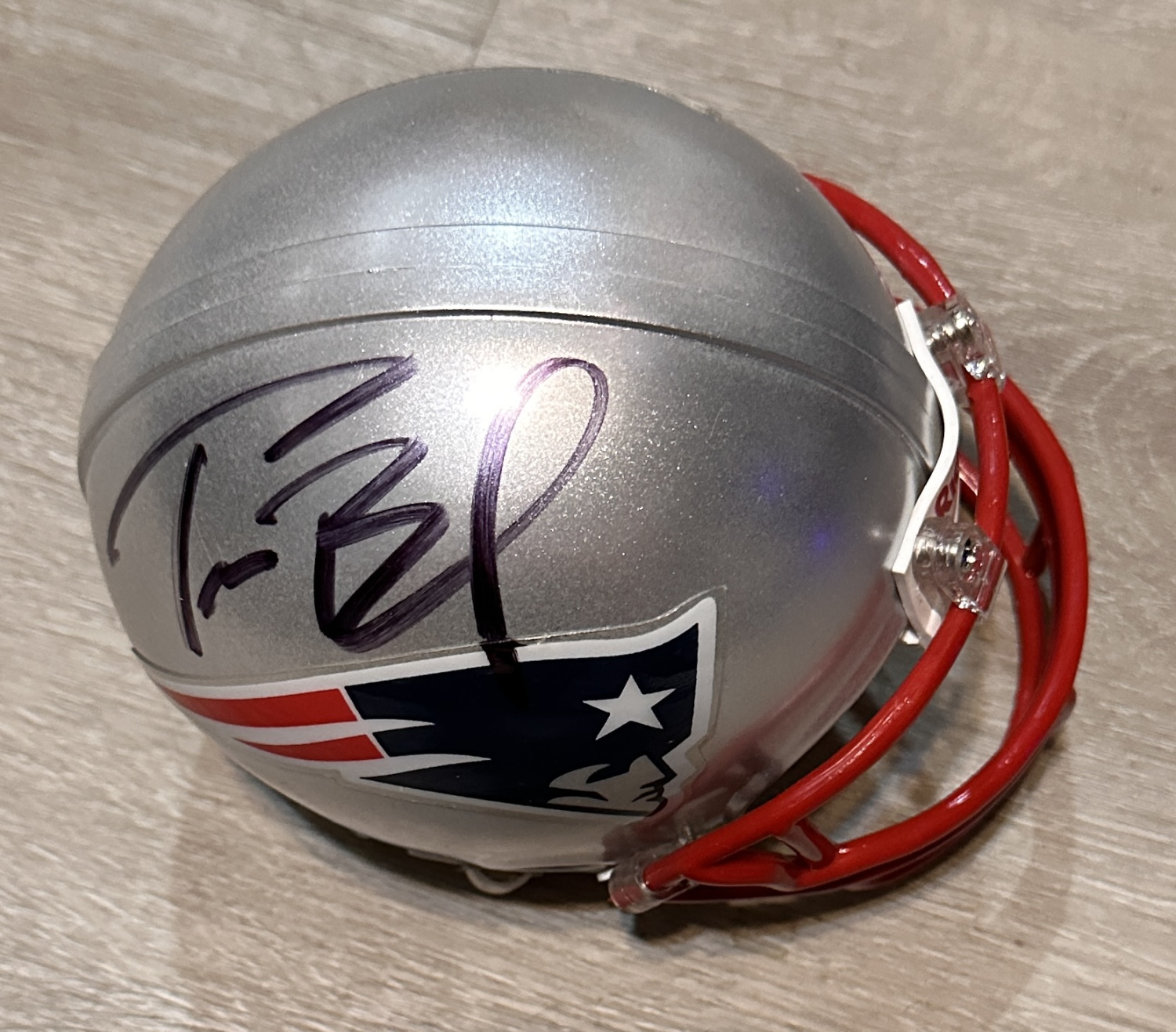 Tom Brady Autographed Patriots Mini HELMET
