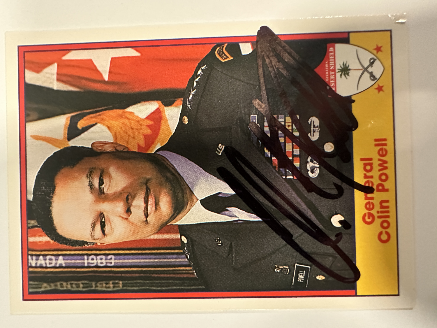 Colin Powell Autographed CARD 