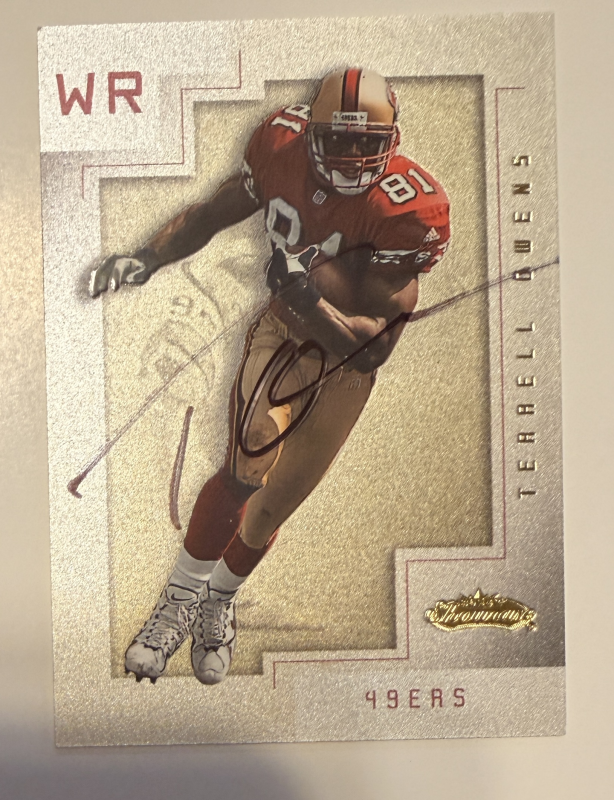 Terrell Owens Autographed CARD