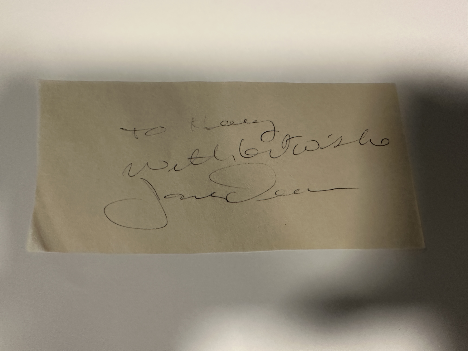 James Dean Cut Autograph