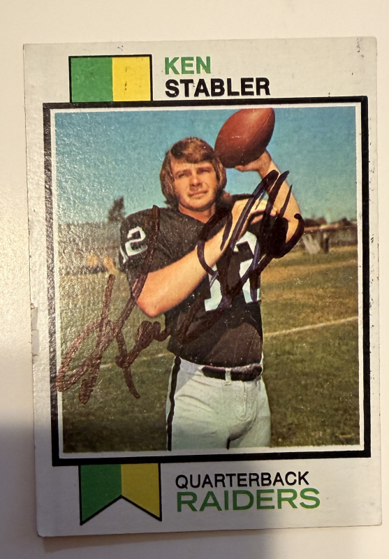 Ken Stabler Autographed CARD