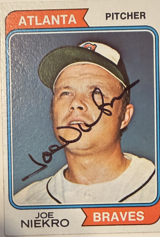Joe Niekro Autographed Card