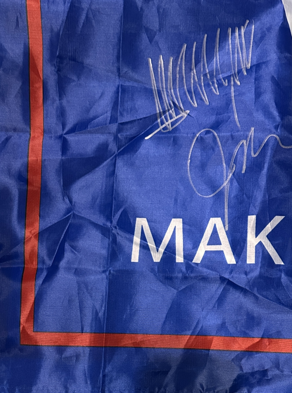 Donald Trump JD Vance Autographed Flag