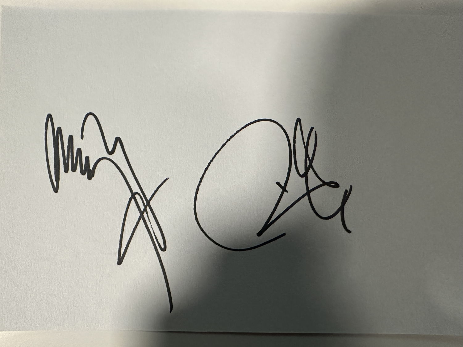 Jimmy Page Robert Plant Autographed Card 