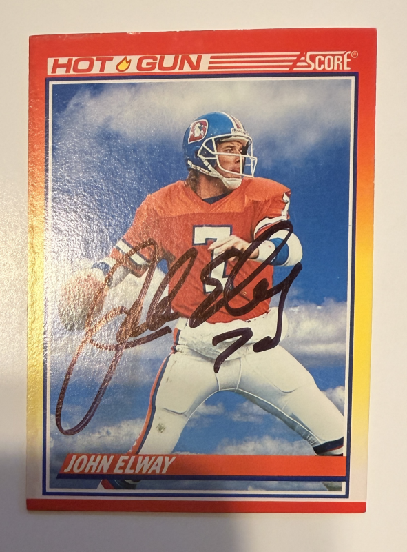 John Elway Autographed Card
