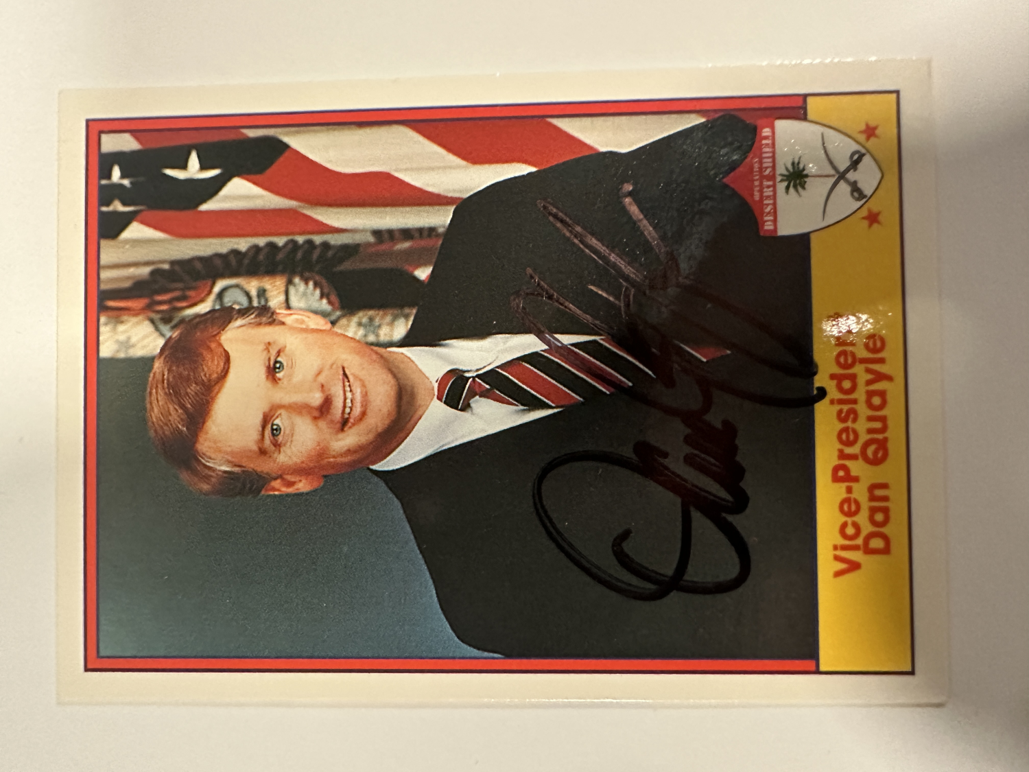 Dan Quayle Autographed Card 