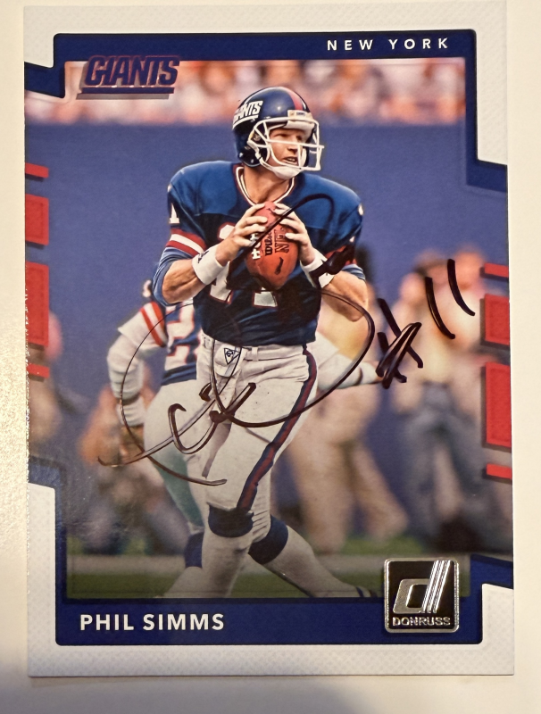 Phil Simms Autographed Card