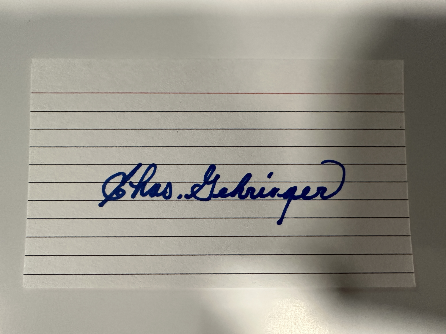 Charlie Gehringer Autographed Card 