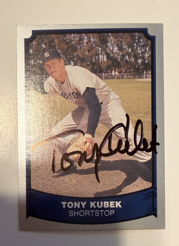 Tony Kubek AUTOGRAPHED Card