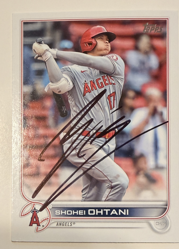 Shohei Ohtani Autographed Card