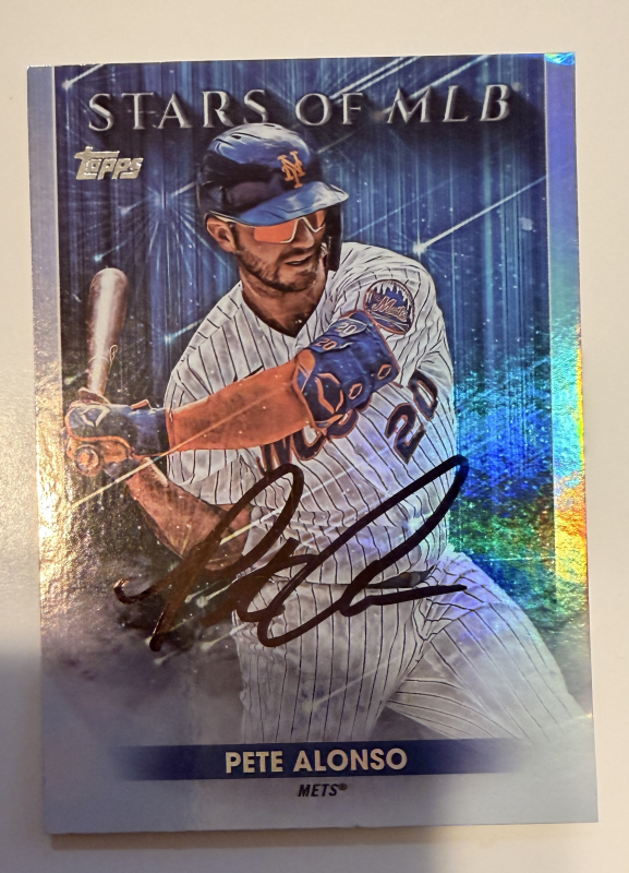 Pete Alonso Autographed Card