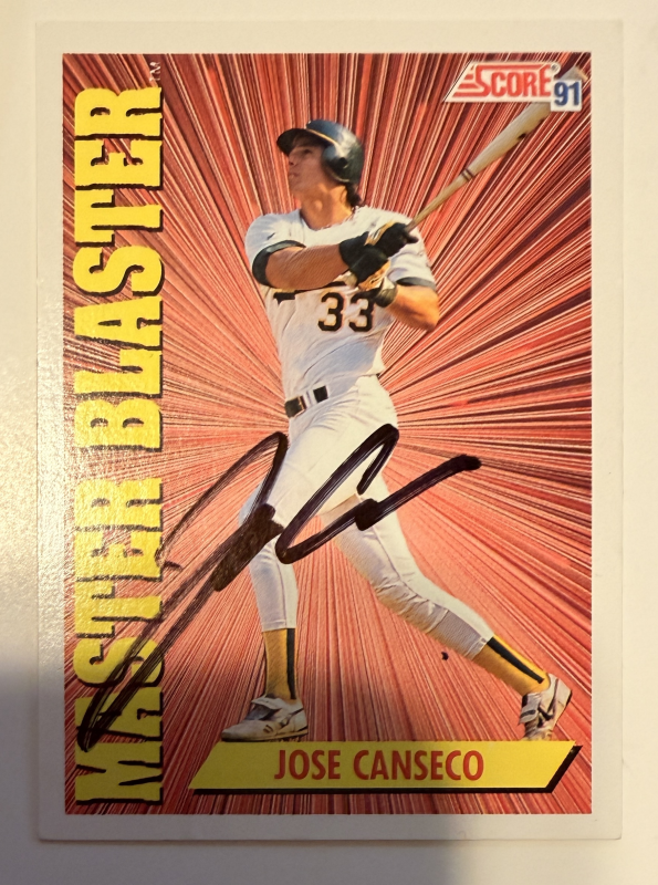 Jose Canseco Autographed CARD