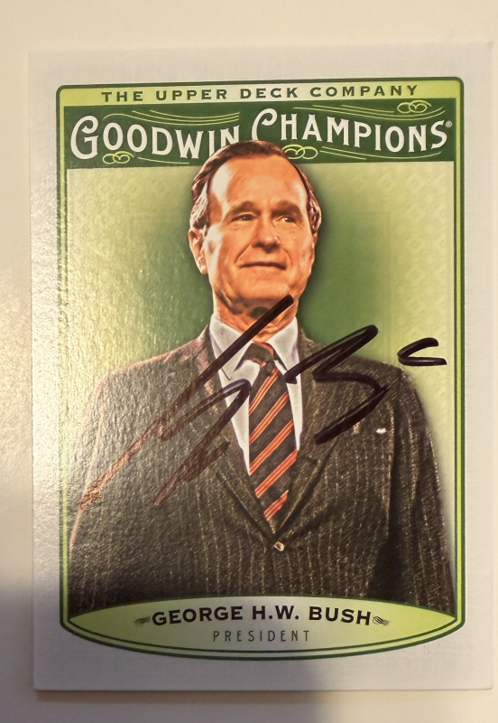 George Bush Sr Autographed Card