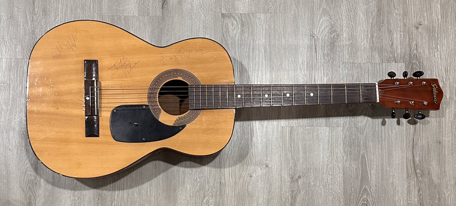 Ritchie Valens Buddy Holly Big Bopper Autographed Guitar 